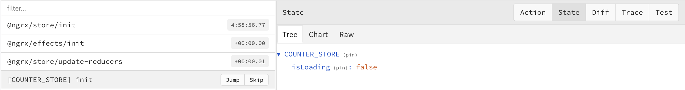 Loading store in the DevTools after initialization
