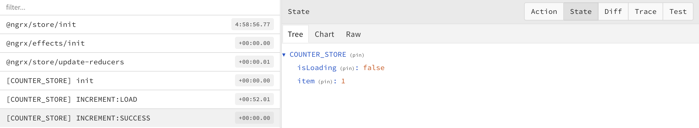Loading store after a successful effect
